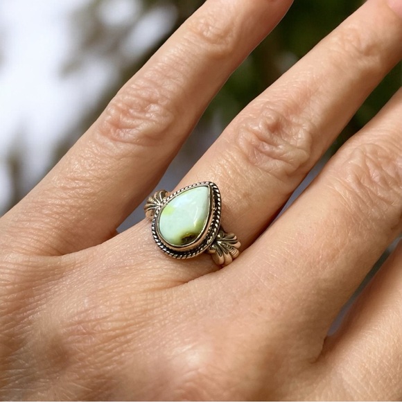 Palomino Variscite Sterling Silver Ring, 6 - Picture 3 of 5